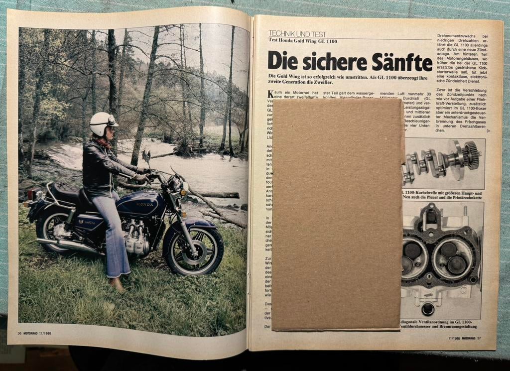 Test uit 1980 Honda GoldWing GL1100, Verzamelen, Verzenden, Zo goed als nieuw, Motoren