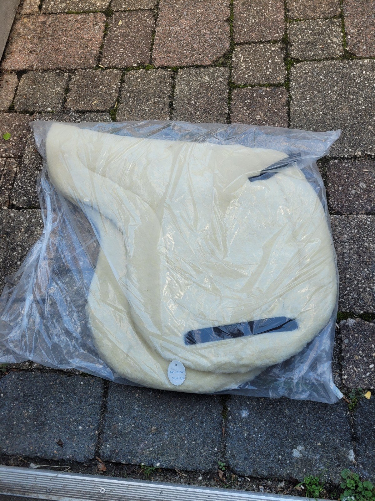 Nieuw bont zadelvormig Sjabrak. Maat cob, Dieren en Toebehoren, Wit, Cob (M), Schoftbescherming, Ophalen of Verzenden