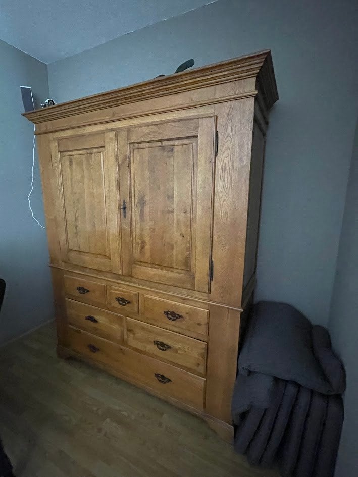 Eiken Buffetkast, Ophalen, Eiken modern, Gebruikt, Met deur(en)