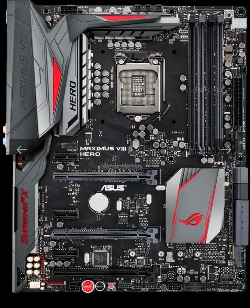 ASUS ROG Z170 MAXIMUS VIII HERO Moederbord, Computers en Software, Moederborden, Gebruikt, Intel, DDR4, Ophalen of Verzenden