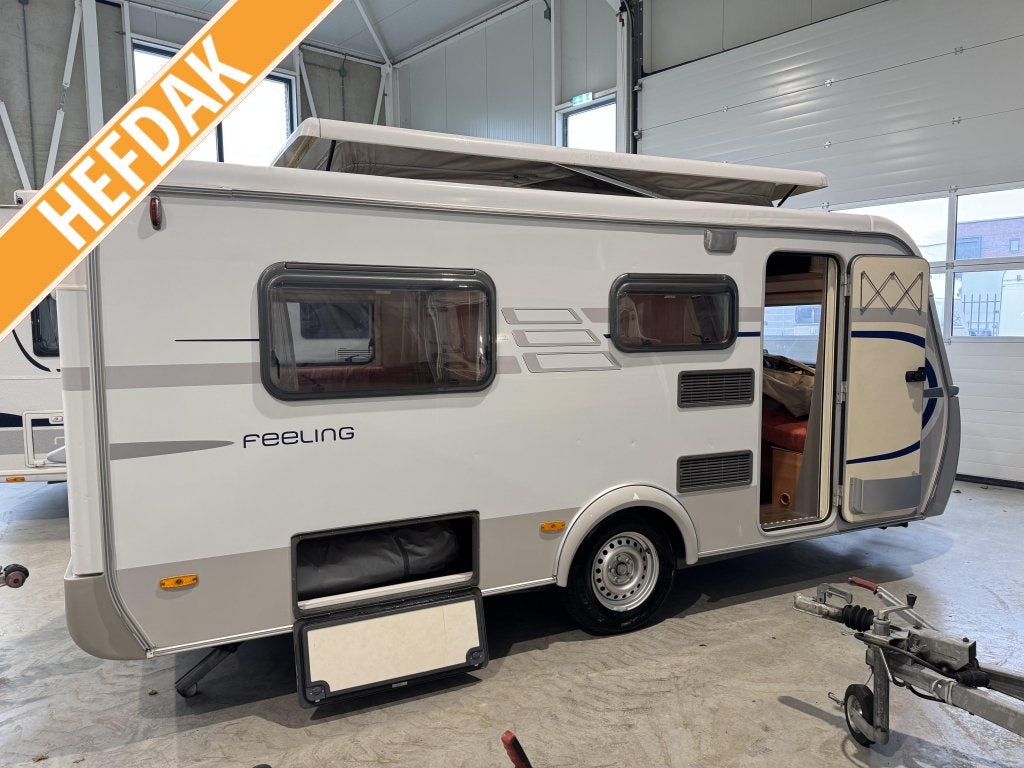 Eriba Feeling 430 / enkele bedden / hefdak / voortent, Caravans en Kamperen, Overige typen, Rondzit, Bedrijf, 4 tot 5 meter