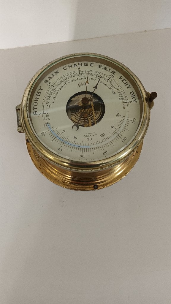 SCHATZ barometer/thermometer, groot formaat,  goed werkend, Ophalen of Verzenden, Gebruikt, Overige typen