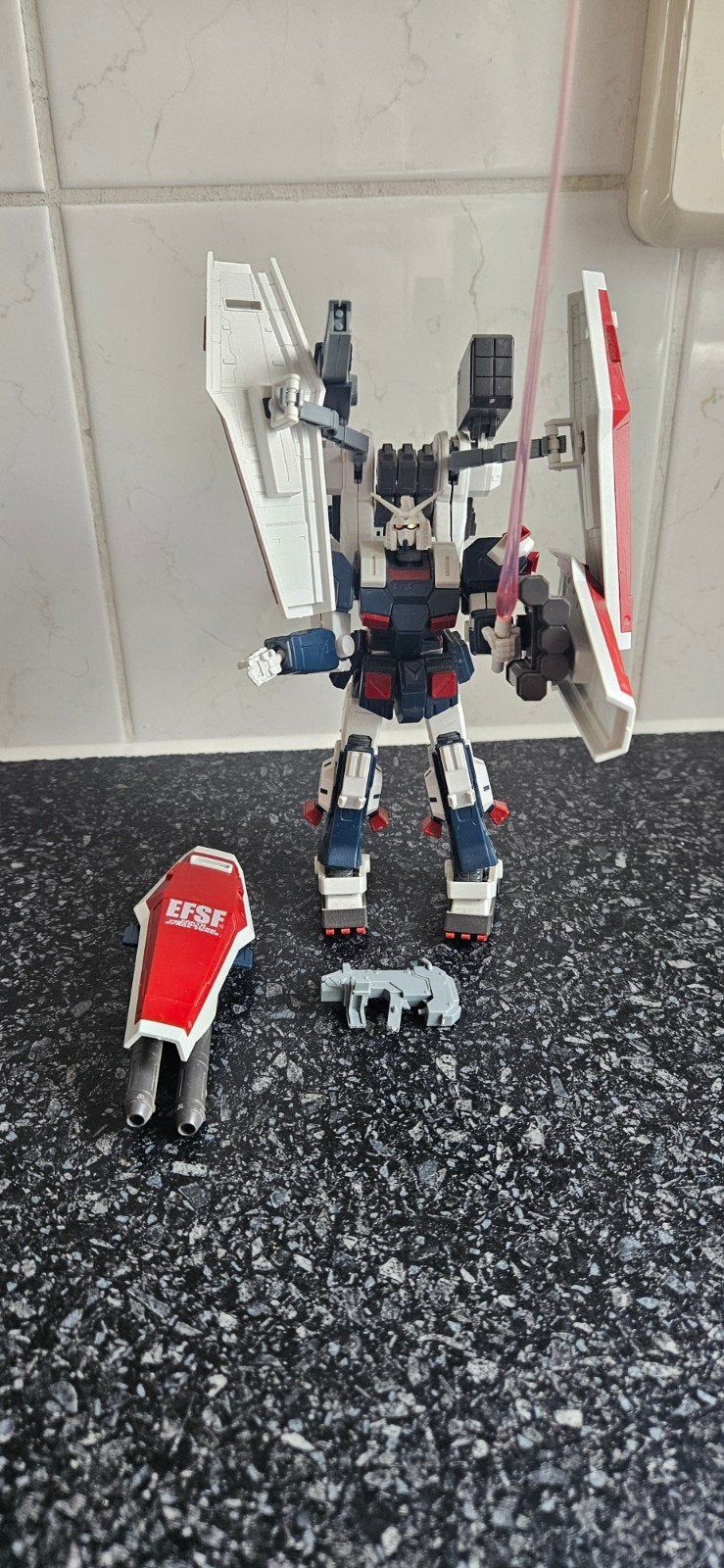 Gundam FA-78 Full Armor Gundam Thunderbolt – gebouwd model, Verzamelen, Transformers, G1, Ophalen, Gebruikt, Autobots