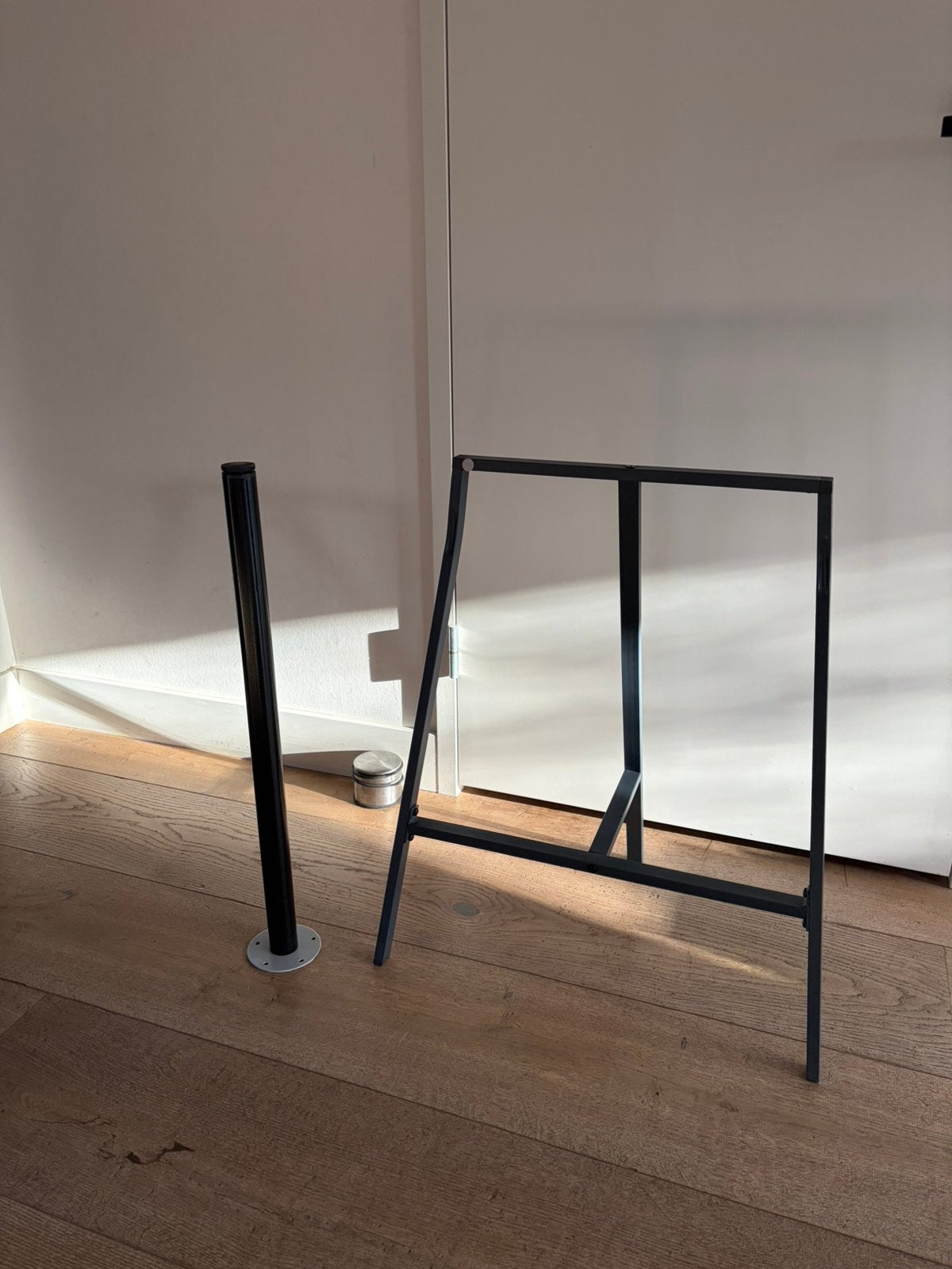 IKEA LERBERG schraag + ADILS tafelpoot – zwart, Ophalen, Gebruikt, IKEA, Overige typen