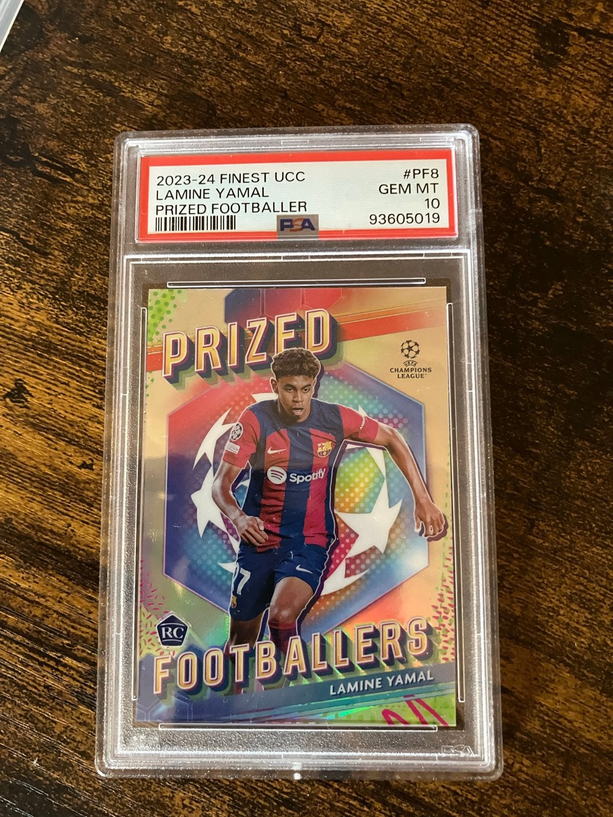 Lamine Yamal Prizm Prized Footballer PSA 10 GEM MT, Ophalen, Nieuw, Buitenlandse clubs, Spelerskaart