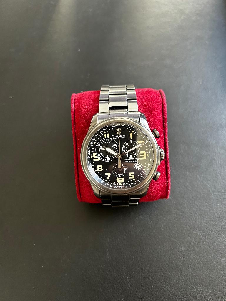 Victorinox Swiss Army Infantry Vintage, Sieraden, Tassen en Uiterlijk, Horloges | Heren, Ophalen, Leer, Overige merken