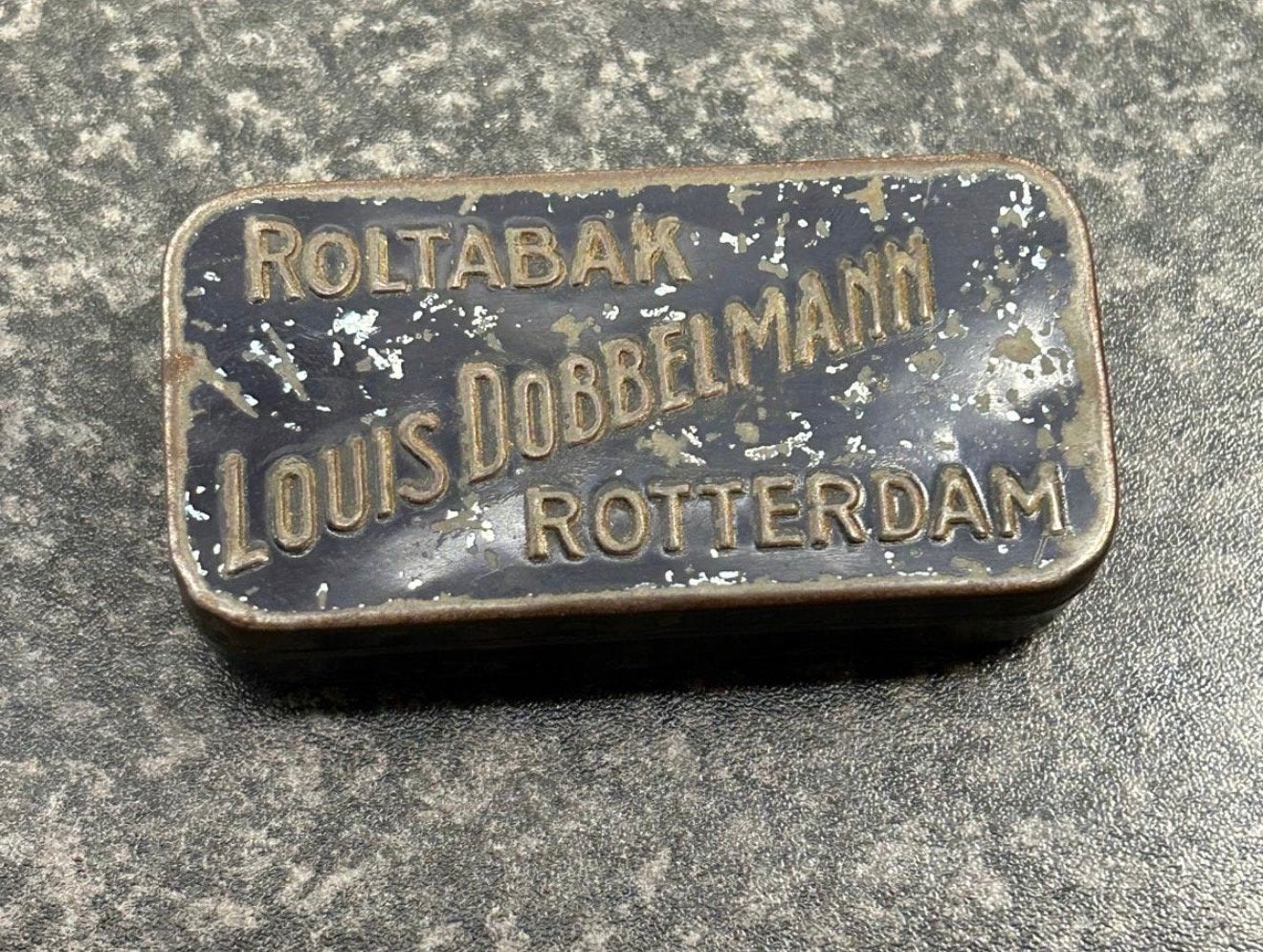 Antiek Louis Dobbelmann Roltabak Blikje Rotterdam, Ophalen of Verzenden, Gebruikt, Overige, Overige merken