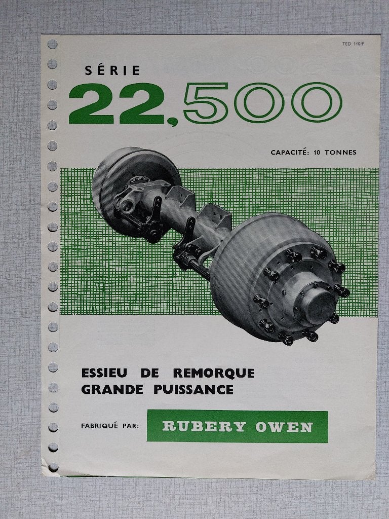 Brochure / Folder RUBERY OWEN - Achteras Aanhanger, Boeken, Ophalen of Verzenden, Gelezen, Overige merken
