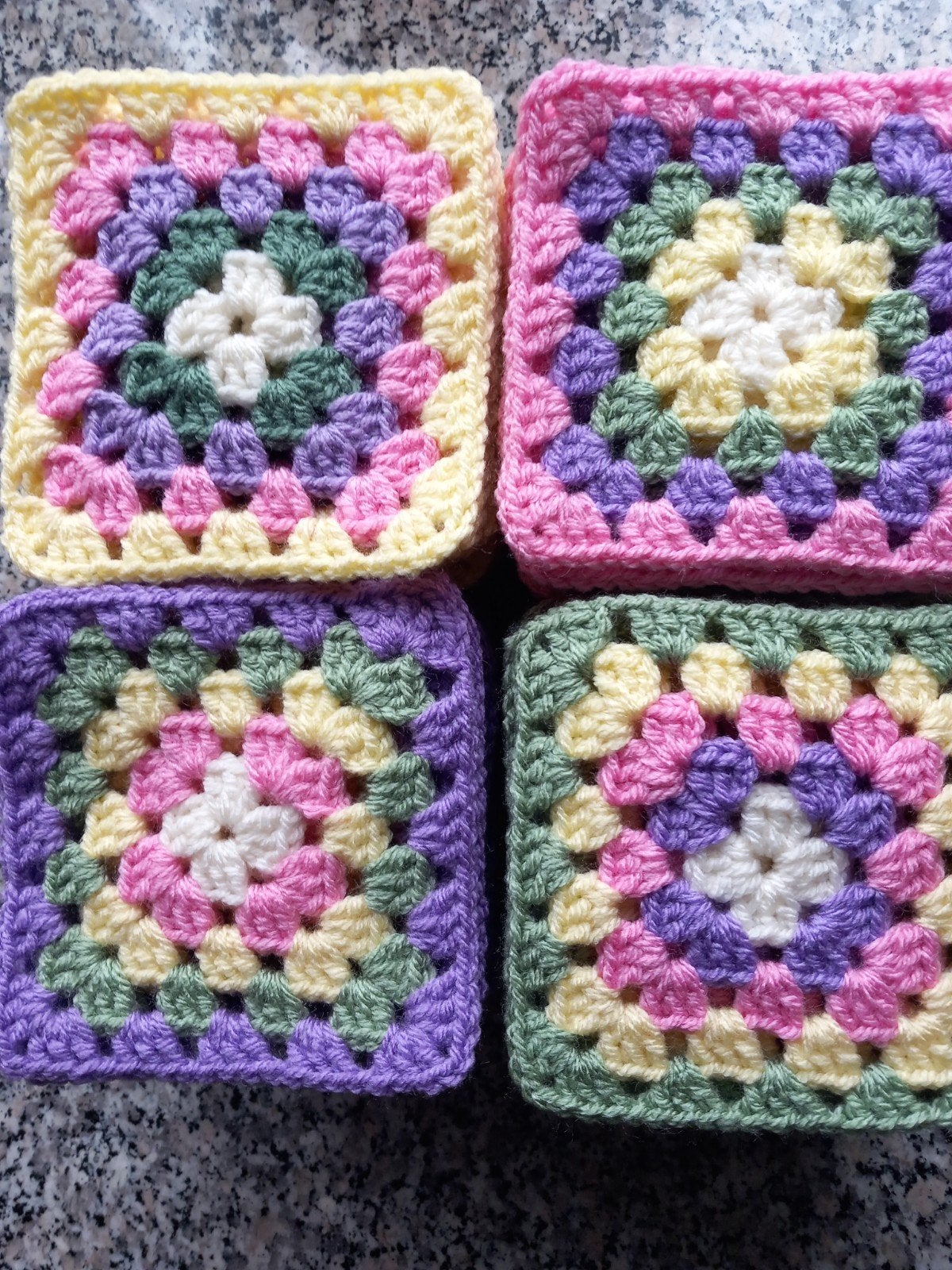 Granny square lapjes 12x12 cm, Ophalen of Verzenden, Nieuw, Haken, Wol of Garen