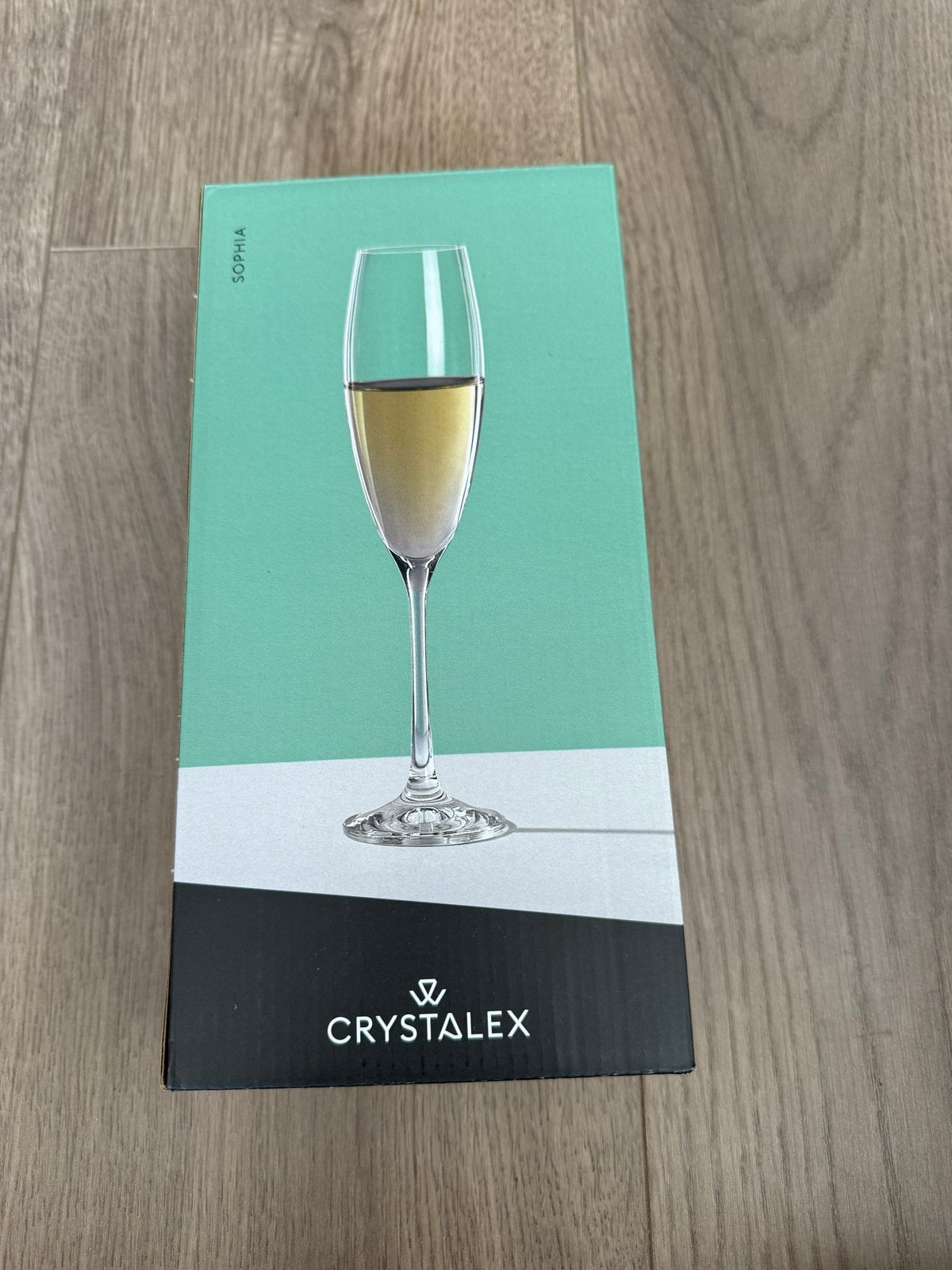 CrystaleX Sophia Champagneglazen - Nieuw in doos, Ophalen, Glas of Glazen, Overige merken, Nieuw