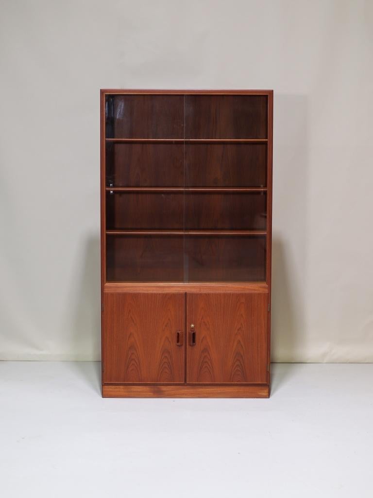 Børge Mogensen vitrinekast teak Deens vintage 1960s, Huis en Inrichting, Kasten | Vitrinekasten, Ophalen, Met deur(en), 100 tot 150 cm