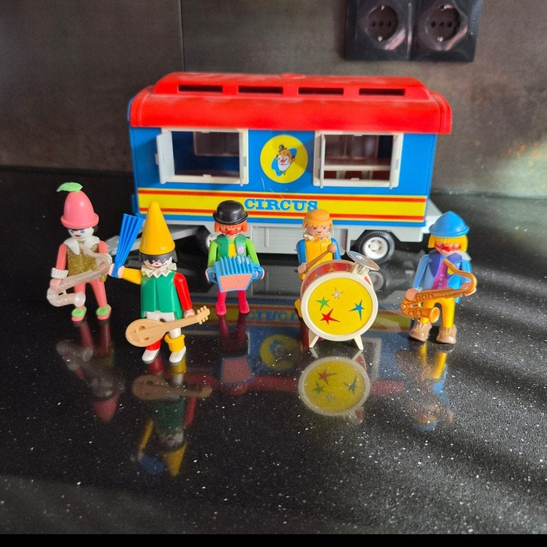 Playmobil Circus Wagen met Clowns en Muzikanten, Ophalen of Verzenden, Gebruikt, Jongen of Meisje