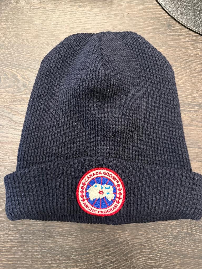 Canada Goose Arctic Disc Toque Navy Beanie, one size, Hoed, Canada Goose, Gedragen, One size fits all