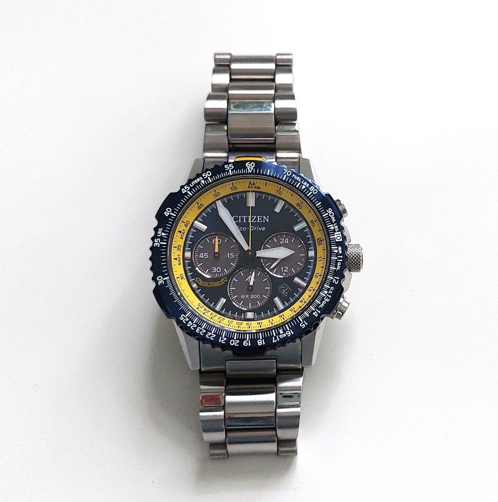 Citizen Promaster Air Navihawk Horloge - Blue Angels, Staal, Staal, Ophalen of Verzenden, Zo goed als nieuw