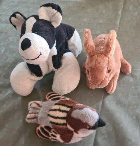 3 leuke knuffels, Overige karakters, Overige typen, Ophalen of Verzenden, Zo goed als nieuw