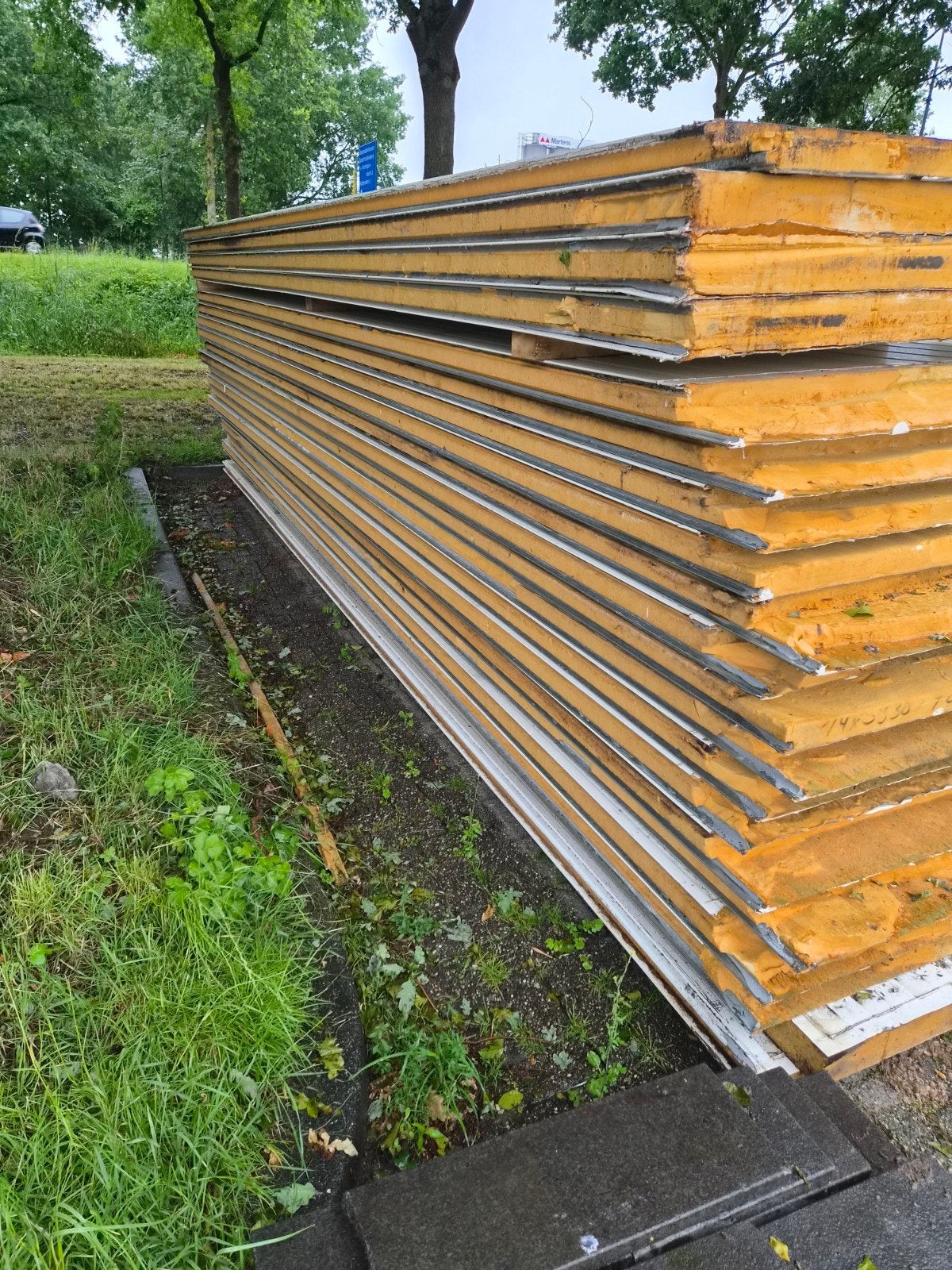 Damwand isolatieplaten wit, gebruikte staat. 110x600cm, Ophalen, Gebruikt, Hardschuim (Pir), 15 m² of meer