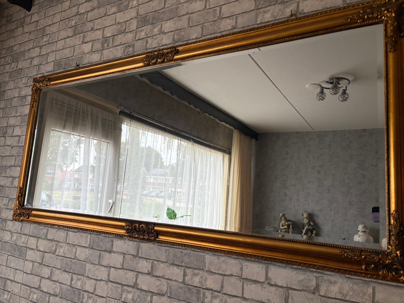 Spiegel 163 bij 73, Huis en Inrichting, Woonaccessoires | Spiegels, Ophalen, Gebruikt, 125 cm of meer, Minder dan 100 cm