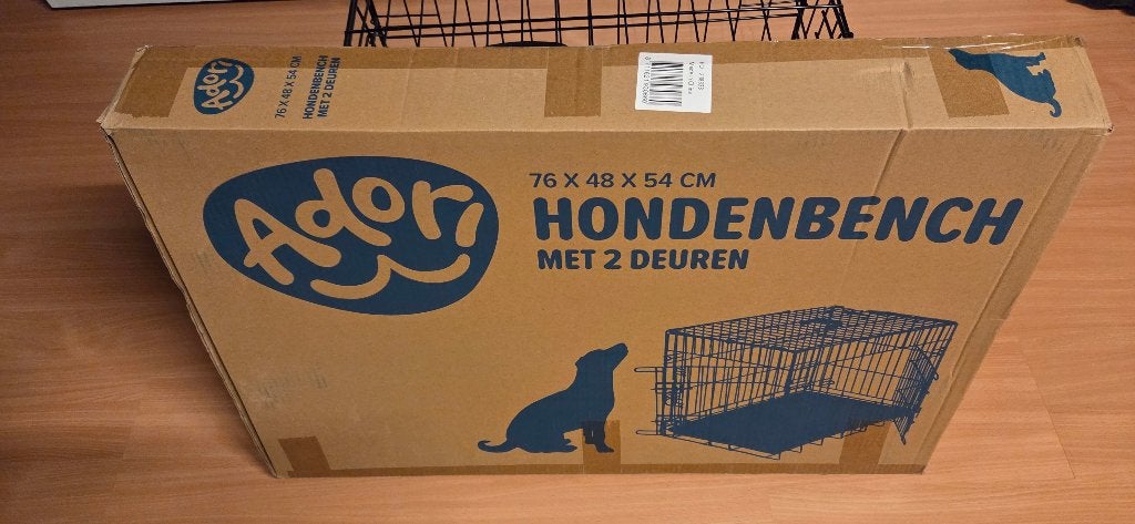 Adori hondenbench 76x48x54 cm, 2 deuren, inklapbaar, Ophalen, Zo goed als nieuw