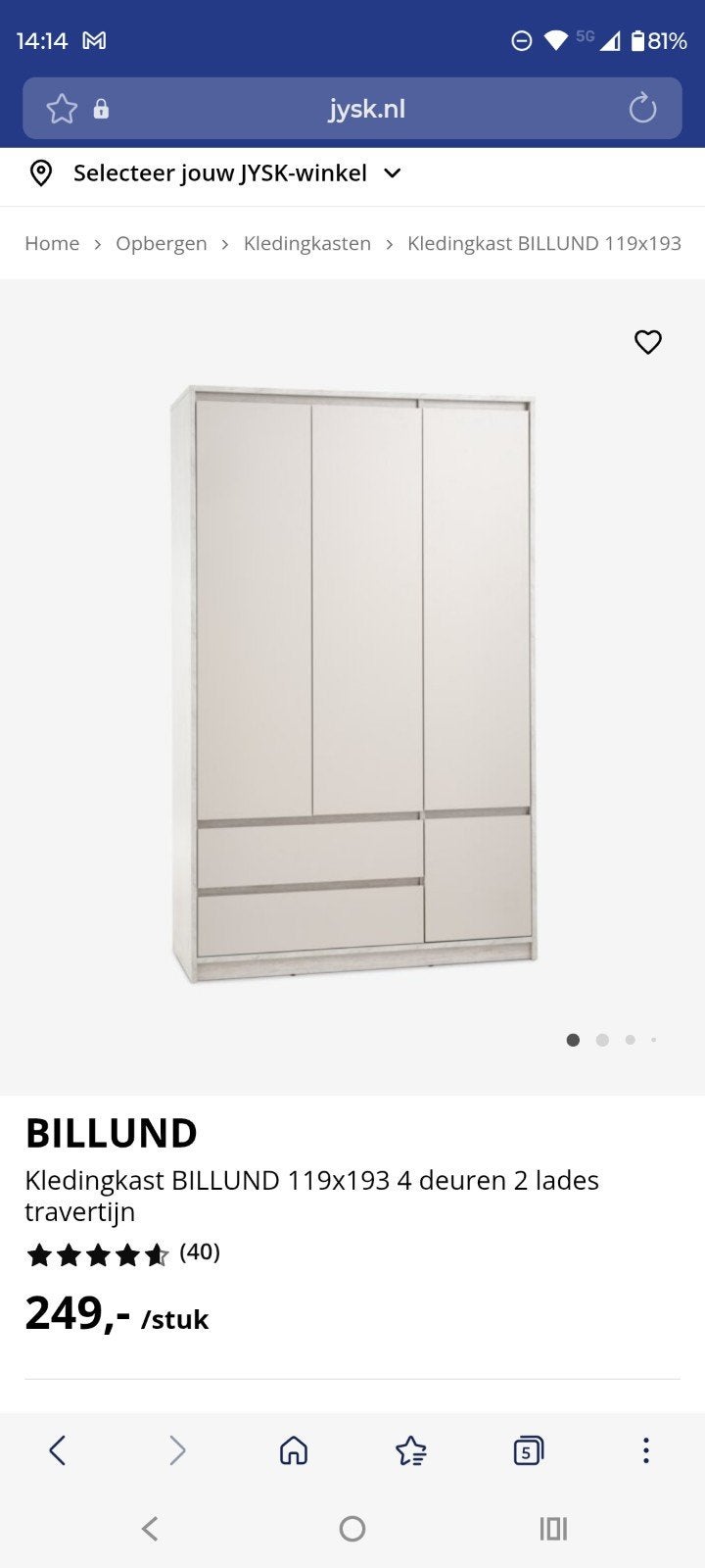 Zo goed als nieuwe kledingkast met opzetkast, Huis en Inrichting, 100 tot 150 cm, 200 cm of meer, Zo goed als nieuw, 50 tot 75 cm