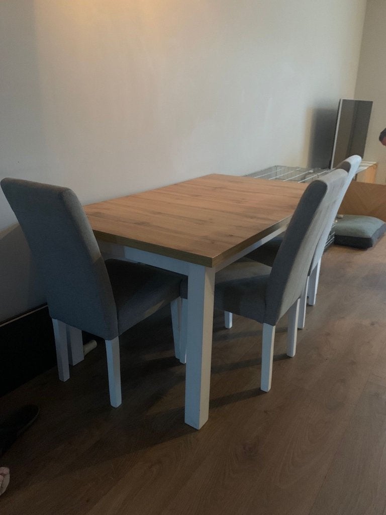 Eetkamerstoelen, Ophalen, Gebruikt, Grijs, Vier