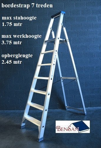 trap bordestrap 7 treden huren bensan enter, Ophalen, Zo goed als nieuw, Overige