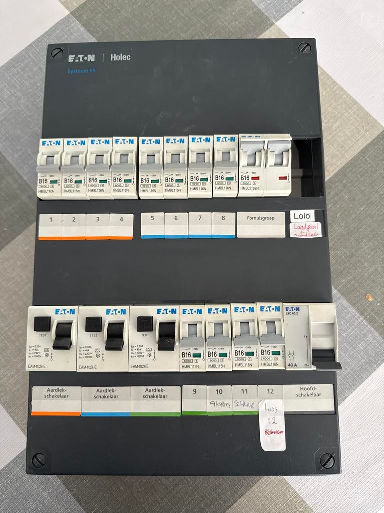 Eaton Holec groepenkast 12 groepen 1 fornuisgroep, Ophalen of Verzenden, Gebruikt, Overige typen