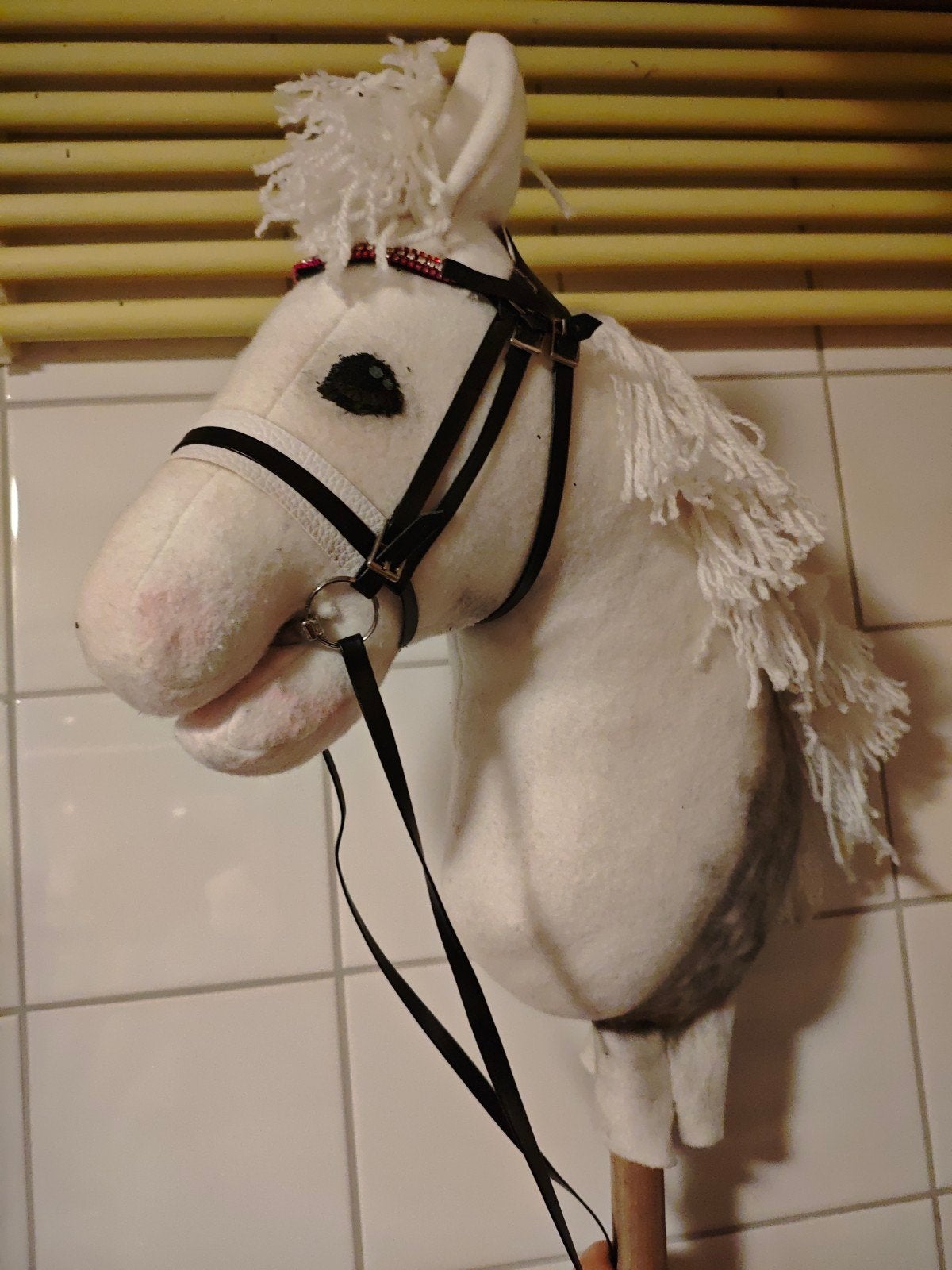 Supper knappe witte hobby horse, Ophalen of Verzenden