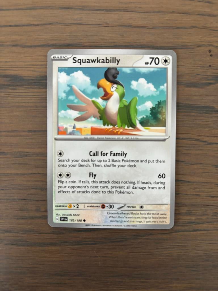 Pokémon Kaart: Squawkabilly (SV01 162/198) - Zo goed als nie, Ophalen of Verzenden, Zo goed als nieuw, Losse kaart
