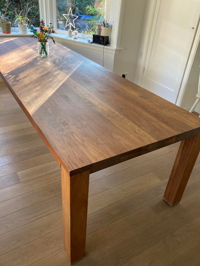 Seuren design massief noten houten eettafel 3m x 1m, Huis en Inrichting, Tafels | Eettafels, Ophalen, 100 tot 150 cm, Design, 200 cm of meer