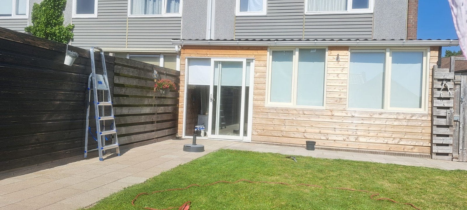 overkapping gaat om de voorkant en 6x dakplaten, Tuin en Terras, Ophalen, Gebruikt, 20 m² of meer