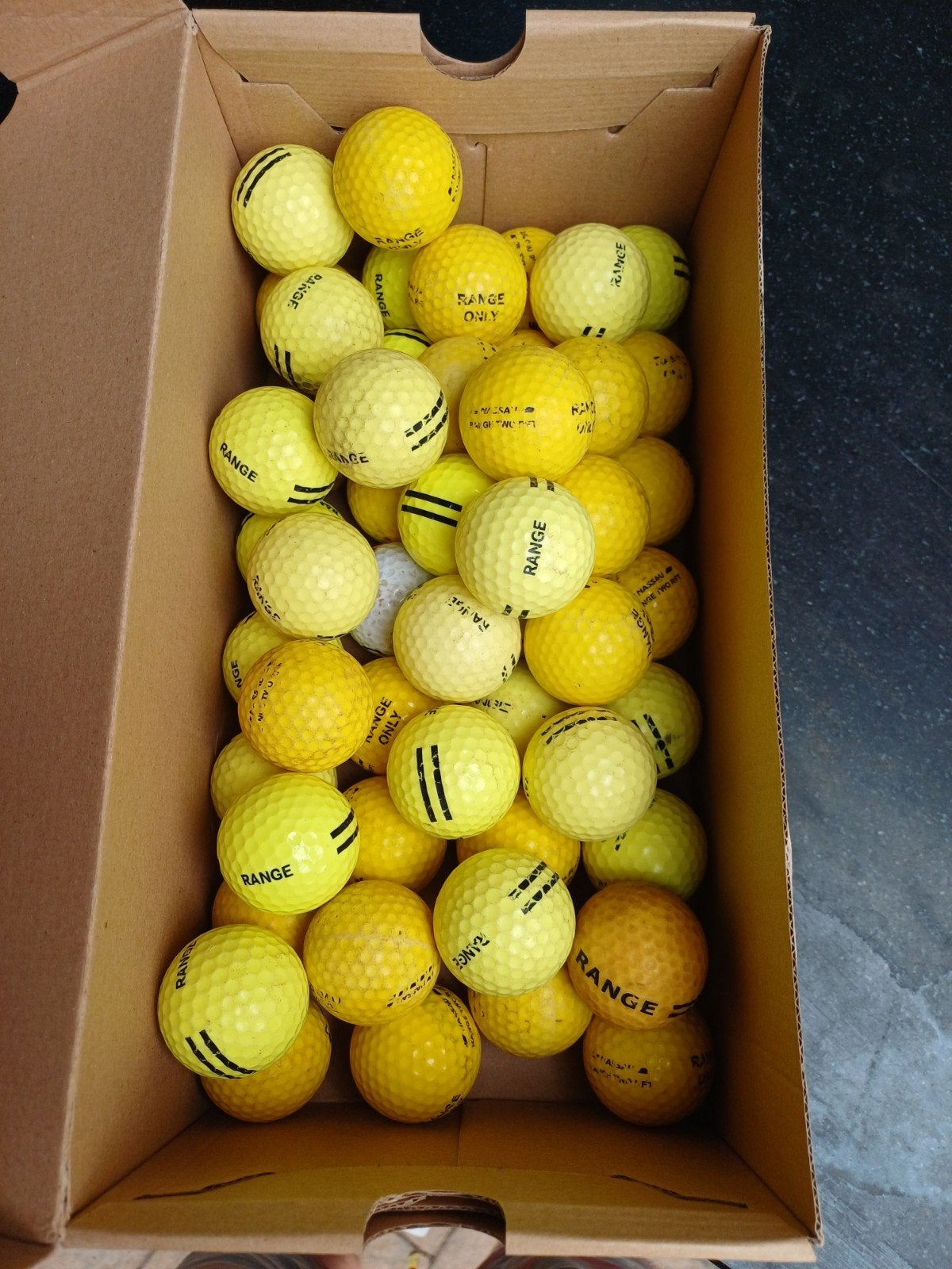 Grote partij gele golfballen (53 stuks), Ophalen, Gebruikt, Bal(len), Overige merken