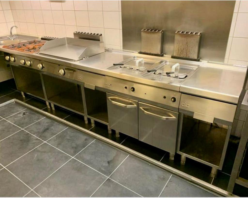 Etna Horeca Bakwand met Fornuis, Friteuse & Kookplaat, Huis en Inrichting, Ophalen of Verzenden, Gebruikt