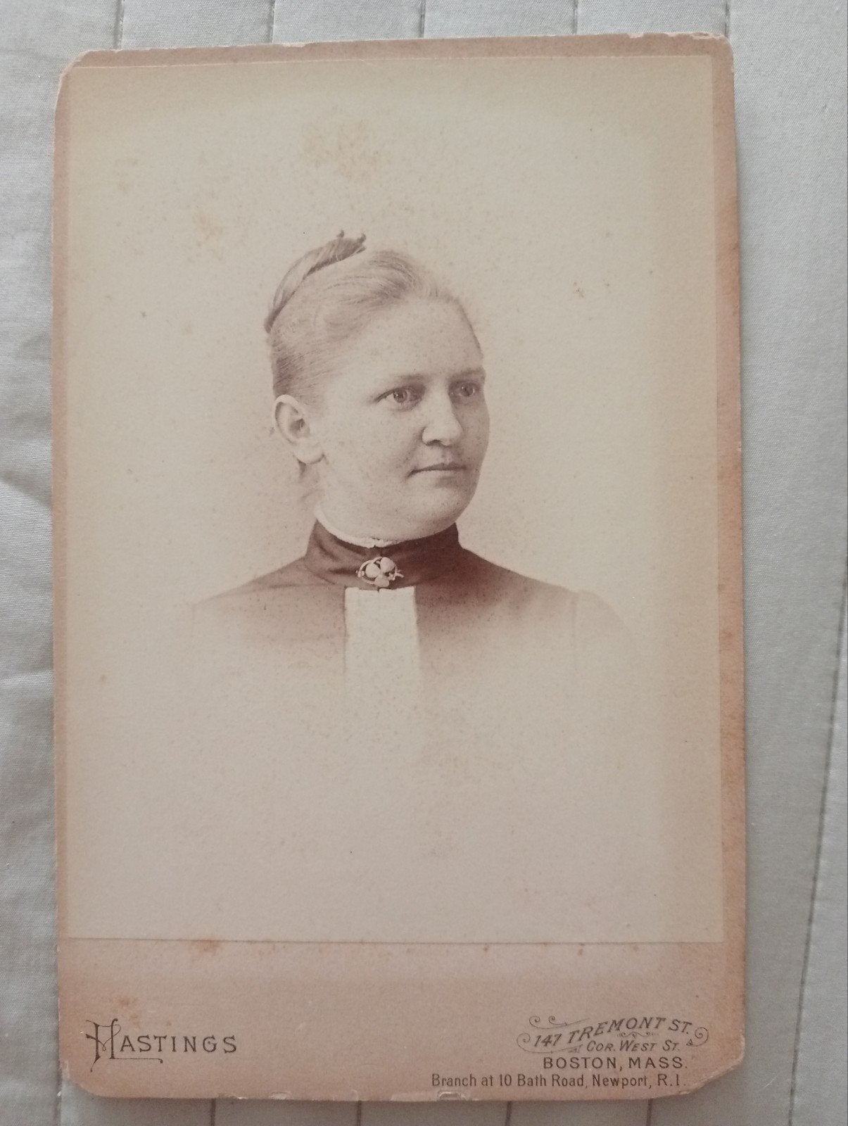 Hastings Boston USA kabinetkaart foto circa 1900, Ophalen of Verzenden, Voor 1940, Gebruikt, Overige onderwerpen