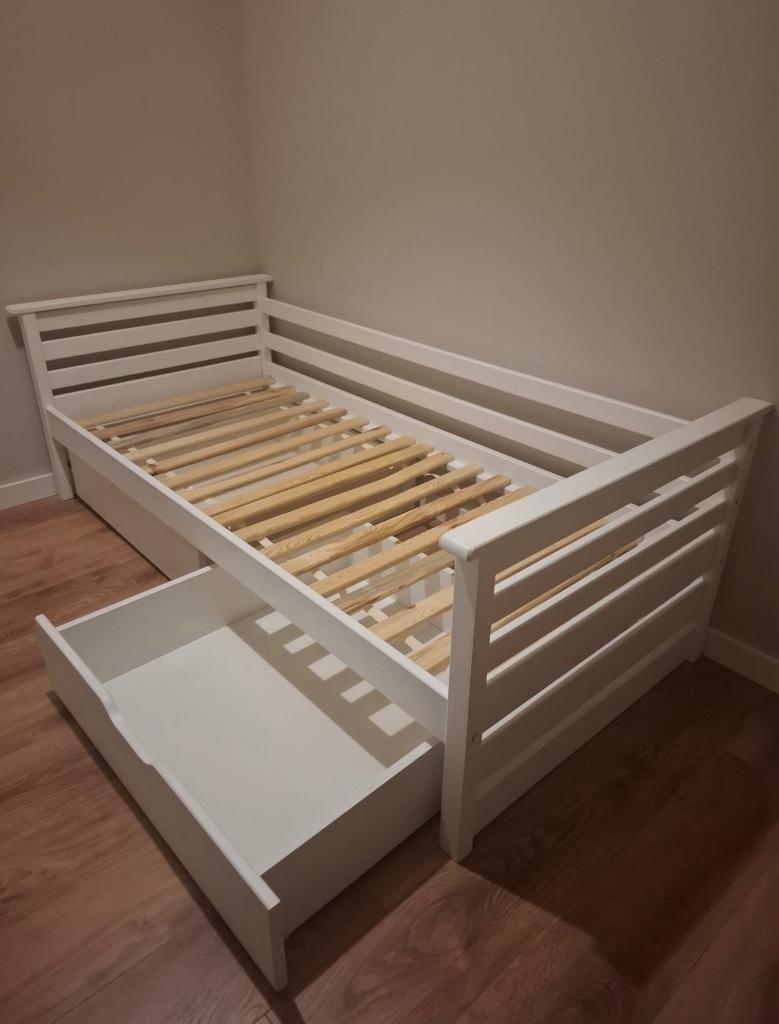 Kinderbed, Kinderen en Baby's, Kinderkamer | Bedden, 85 tot 100 cm, Zo goed als nieuw, 180 cm of meer, Ophalen