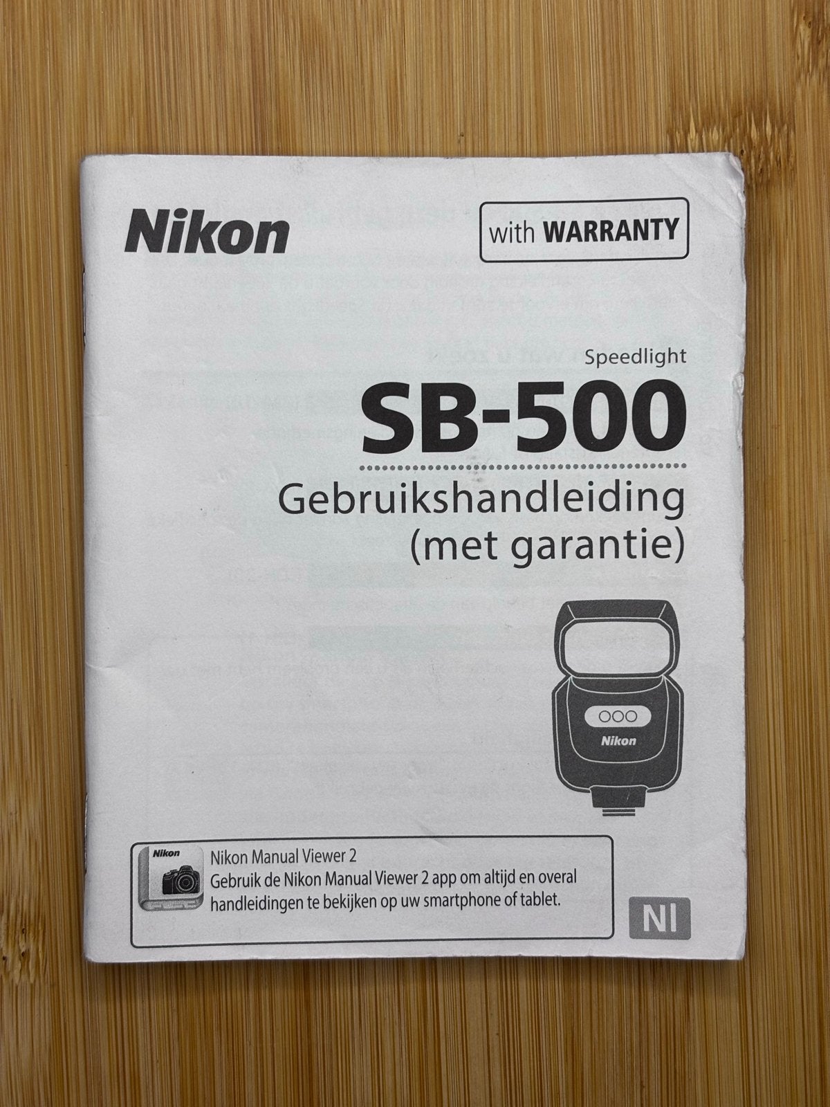 Nikon Speedlight SB-500  gebruikshandleiding, Ophalen of Verzenden, Zo goed als nieuw, Externe flitser, Nikon