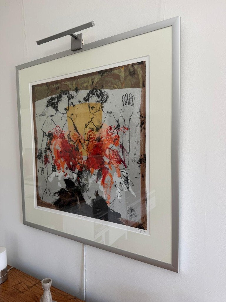 Grafisch werk van Sjer Jacobs met de titel Copacabana Red., Antiek en Kunst, Kunst | Litho's en Zeefdrukken, Ophalen, Portret en Figuren
