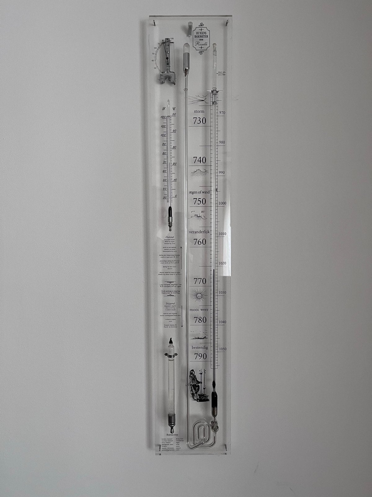 Huygens Barometer door Roselli, Ophalen, Gebruikt, Barometer