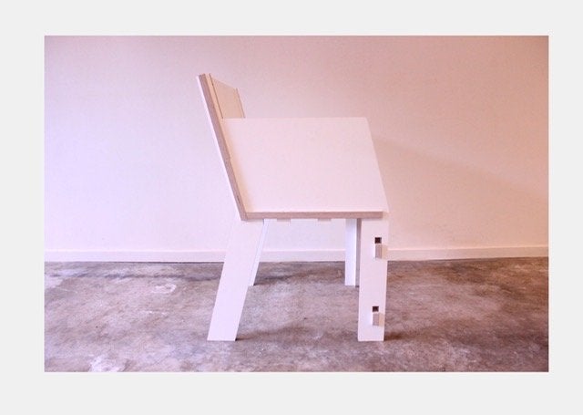 4x Puzzle Chair - Zo goed als nieuw, Ophalen, Wit, Zo goed als nieuw, Vier