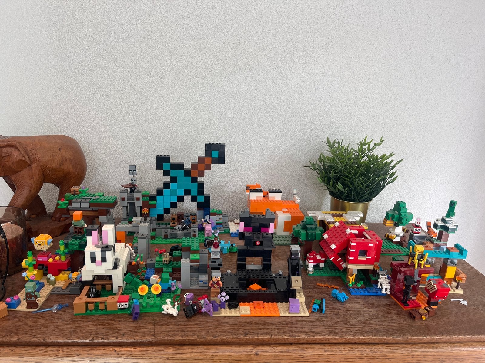Diverse sets LEGO Minecraft-deels verkocht zie beschrijving, Kinderen en Baby's, Ophalen, Gebruikt, Overige merken