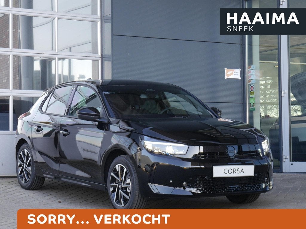 Opel Corsa 1.2 Turbo Hybrid GS | Nieuwe auto | Matrix led ve, Auto's, Opel, Stof, Euro 6, 1199 cc, Zwart