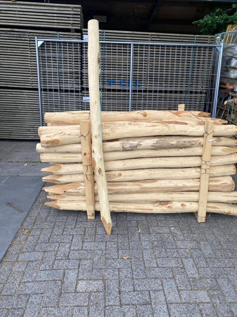 Robinia weidepalen - Kopmaat 10/12, Lengte 2000 mm, Ophalen, Palen, Zo goed als nieuw, Hardhout
