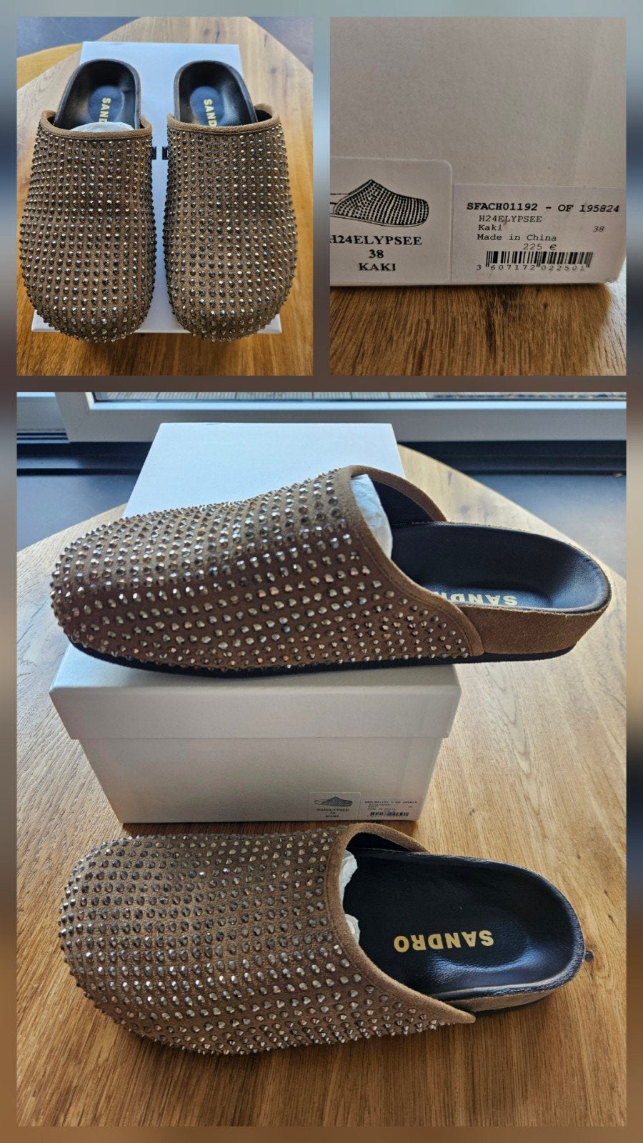 SANDRO slippers sloffen instappers NIEUW, Bruin, Instappers, Sandro, Nieuw