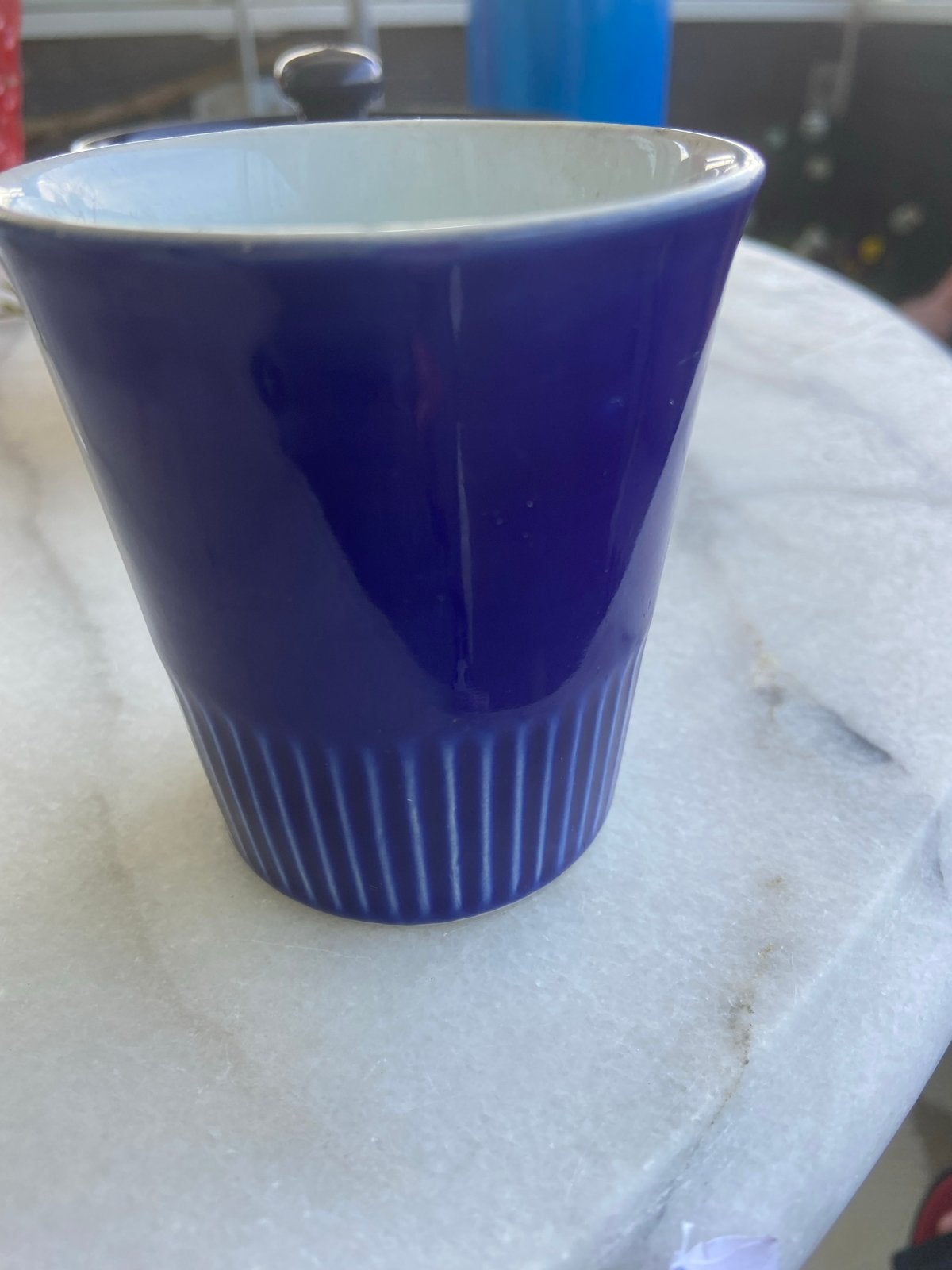 Goedewaagen beker donkerblauw, Antiek en Kunst, Ophalen of Verzenden