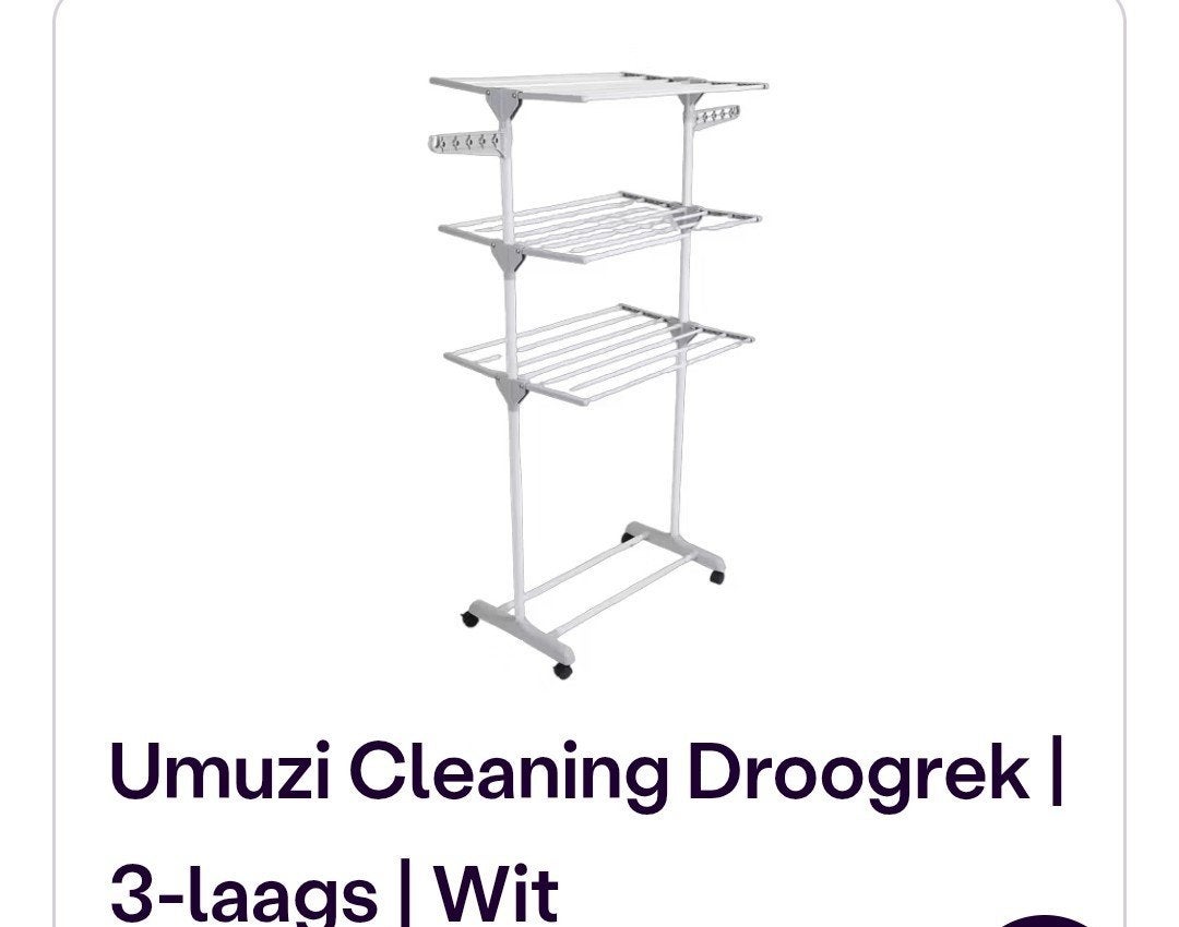 Umuzi Cleaning Droogrek | 3-laags | Wit, Ophalen, Nieuw
