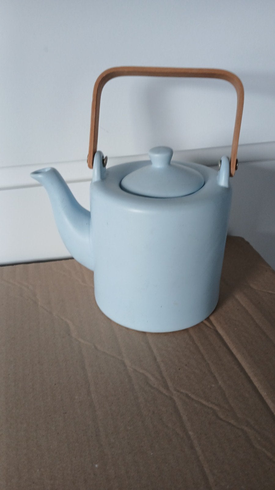 Nieuwe theepot, lichtblauw, alleen voor de sier gebruikt, Huis en Inrichting, Theepot/fluitketel, Blauw, Nieuw, Ophalen of Verzenden