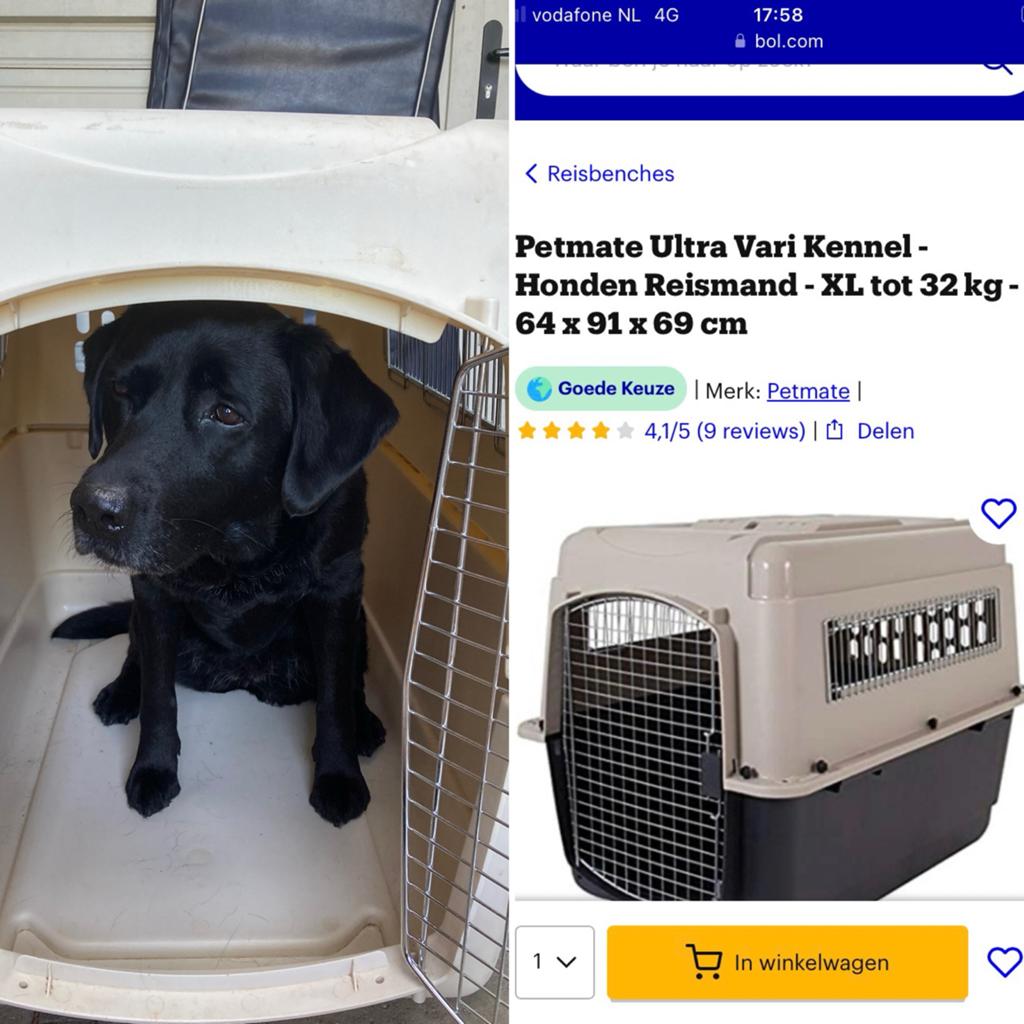 Petmate ultra vari reiskennel XL, Ophalen, Gebruikt