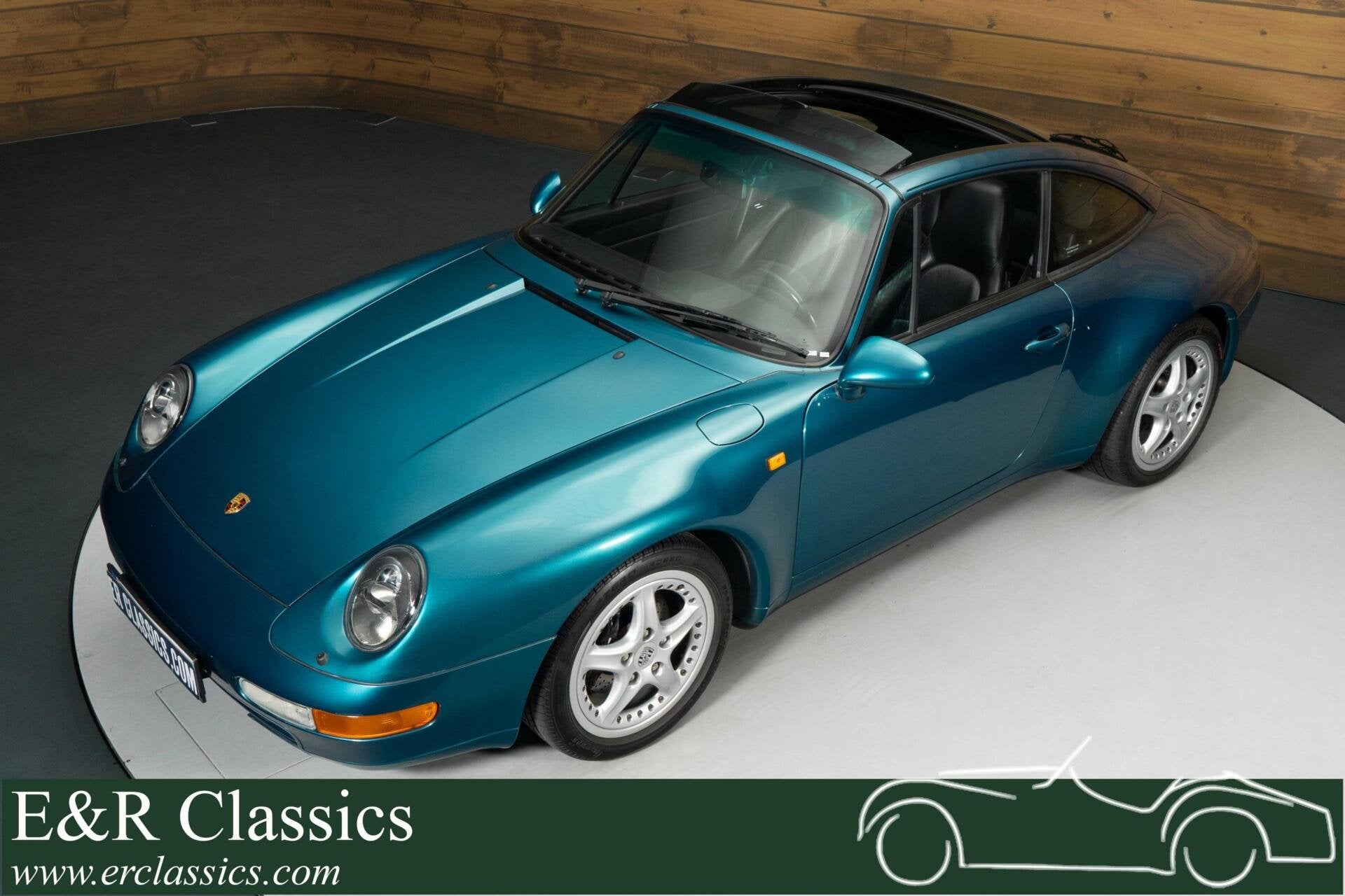 Porsche 911 Targa Cabriolet | 1995, Auto's, Automaat, Achterwielaandrijving, Zwart, Leder