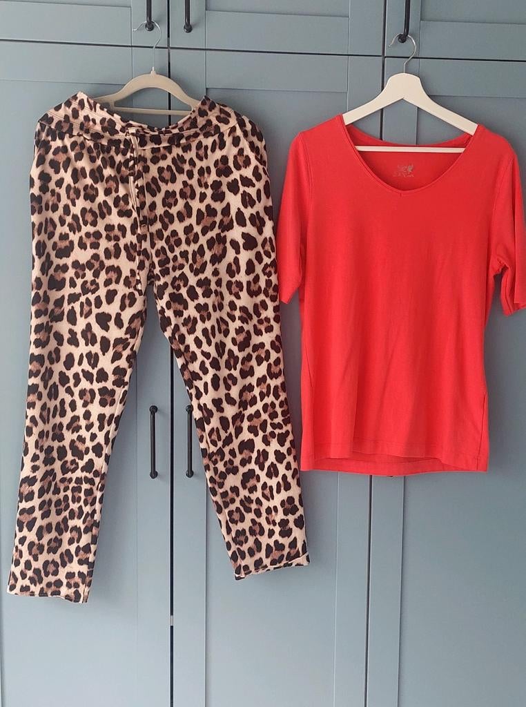 Nieuw travelstof broek panterlook mt 42, Verzenden, Nieuw
