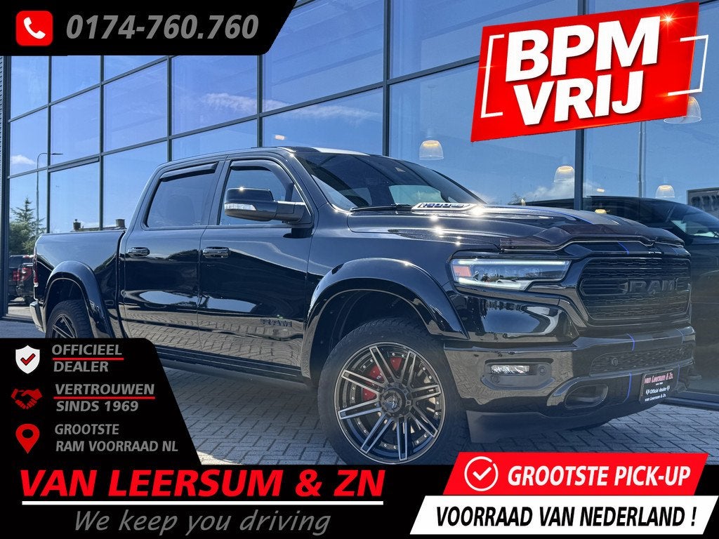 Dodge Ram 1500 LIMITED | Pano | 360 graden camera | Fifth wh, Automaat, Gebruikt, 5654 cc, Zwart