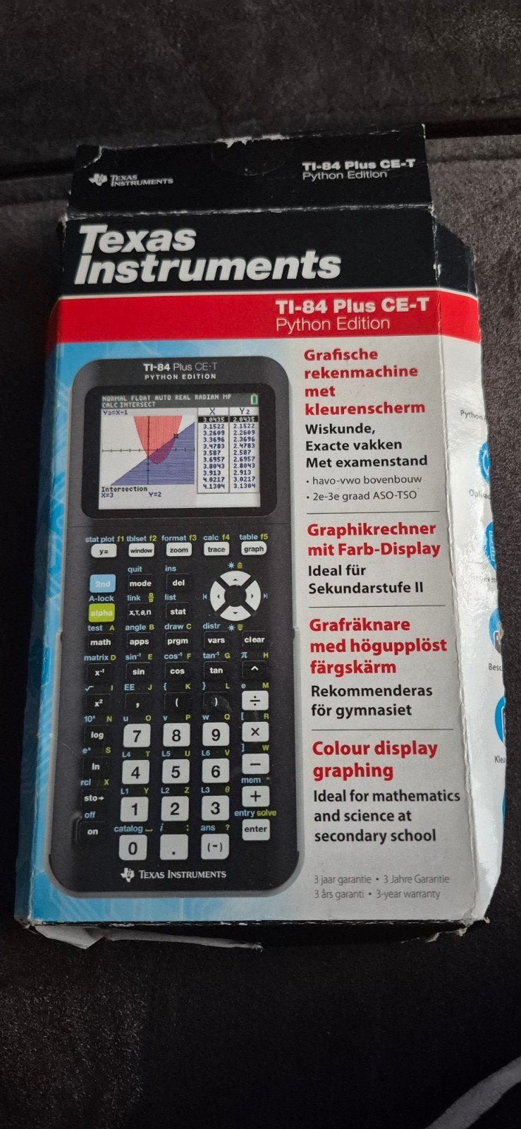 TI-84 Plus CE-T Python Edition Grafische Rekenmachine, Boeken, Zo goed als nieuw, Texas Instruments, Beta, HBO
